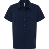 Custom Womens UltraUVP Shoreline Short Sleeve Staff Shirt Classic Navy