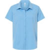 Custom Womens UltraUVP Shoreline Short Sleeve Staff Shirt Columbia Blue