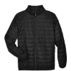 Custom Mens Prevail Packable Puffer Jacket Black