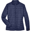 Custom Womens Prevail Packable Puffer Jacket Classic Navy