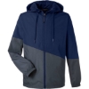 Custom Unisex Techno Lite Colorblock Windbreaker Classic Navy Heather/ Carbon