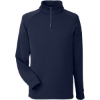 Custom Unisex Fusion ChromaSoft™ Fleece Quarter-Zip Pullover Classic Navy