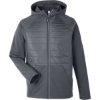 Custom Unisex Techno Lite Hybrid Hooded Jacket Carbon