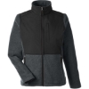 Custom Womens Journey Summit Hybrid Full-Zip Heather Charcoal/ Black