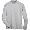 Custom Unisex Sueded Jersey Mock Neck T-Shirt Grey Heather