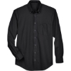 Custom Mens Crown Collection® Broadcloth Woven Dress Shirt Black
