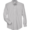 Custom Mens Crown Collection® Broadcloth Woven Dress Shirt Silver