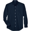 Custom Mens Tall Crown Collection® Broadcloth Woven Dress Shirt Navy