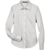 Custom Womens Crown Collection® Broadcloth Woven Dress Shirt Silver