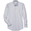 Custom Mens Crown Collection® Banker Stripe Woven Dress Shirt Navy