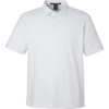 Custom Mens Crownlux Performance® Geo Polo White/ Silver