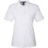 Custom Womens Crownlux Performance® Geo Polo White/ Silver