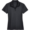 Custom Womens CrownLux Performance® Plaited Polo Black