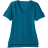 Custom Womens CrownLux Performance® Plaited Rolled Sleeve Shirt Dark Teal