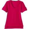Custom Womens CrownLux Performance® Plaited Rolled Sleeve Shirt Red