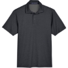 Custom Mens CrownLux Performance® Address Mélange Polo Black Melange