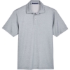 Custom Mens CrownLux Performance® Address Mélange Polo Grey Melange