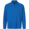 Custom Mens Seaton Pebble Textured Quarter-Zip Pullover French Blue