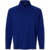 Custom Mens Seaton Pebble Textured Quarter-Zip Pullover Midnight Royal