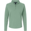 Custom Womens Seaton Pebble Textured Quarter-Zip Pullover Balsam Green