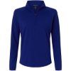 Custom Womens Seaton Pebble Textured Quarter-Zip Pullover Midnight Royal