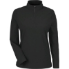 Custom Womens CrownLux Performance® Windsor Welded Quarter-Zip Pullover Black