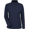 Custom Womens CrownLux Performance® Windsor Welded Quarter-Zip Pullover Navy