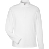 Custom Mens Raleigh Stretch Quarter-Zip Pullover White