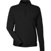 Custom Womens Raleigh Stretch Quarter-Zip Pullover Black