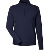 Custom Womens Raleigh Stretch Quarter-Zip Pullover Navy