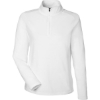 Custom Womens Raleigh Stretch Quarter-Zip Pullover White