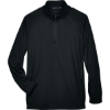 Custom Mens Stretch Tech-Shell® Compass Quarter-Zip Pullover Black