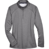 Custom Womens Stretch Tech-Shell® Compass Quarter-Zip Pullover Dark Grey Heather
