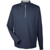 Custom Mens DRYTEC20™ Performance Quarter-Zip Pullover Navy/ Grey Heather/ Graphite