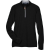 Custom Womens DRYTEC20™ Performance Quarter-Zip Pullover Black/ Grey Heather/ Graphite