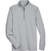 Custom Mens CrownLux Performance® Clubhouse Micro-Stripe Quarter-Zip Pullover Black