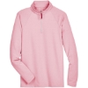 Custom Mens CrownLux Performance® Clubhouse Micro-Stripe Quarter-Zip Pullover Red