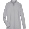 Custom Womens CrownLux Performance® Clubhouse Micro-Stripe Quarter-Zip Pullover Black