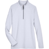 Custom Womens CrownLux Performance® Clubhouse Micro-Stripe Quarter-Zip Pullover Navy