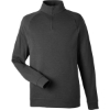 Custom Mens New Classics® Charleston Quarter-Zip Pullover Black Melange