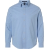 Custom Mens CrownLux Performance® Spencer Poplin Dress Shirt Light Blue Melange