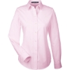 Custom Womens Crown Collection® Striped Woven Dress Shirt Pink/ White