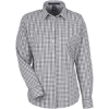 Custom Womens CrownLux Performance® Gingham Dress Shirt Graphite/ White