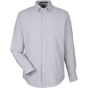 Custom Mens CrownLux Performance® Microstripe Dress Shirt Graphite/ White