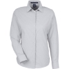Custom Womens CrownLux Performance® Microstripe Dress Shirt Graphite/ White