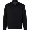 Custom Mens Berkley Textured Full-Zip Jacket Black