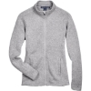 Custom Womens Bristol Full-Zip Sweater Fleece Jacket Grey Heather