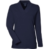 Custom Womens Raleigh Shawl Collar Knit Top Navy