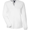 Custom Womens Raleigh Half-Placket Knit Top White