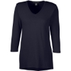Custom Womens Perfect Fit™ Bracelet-Length V-Neck Top Black